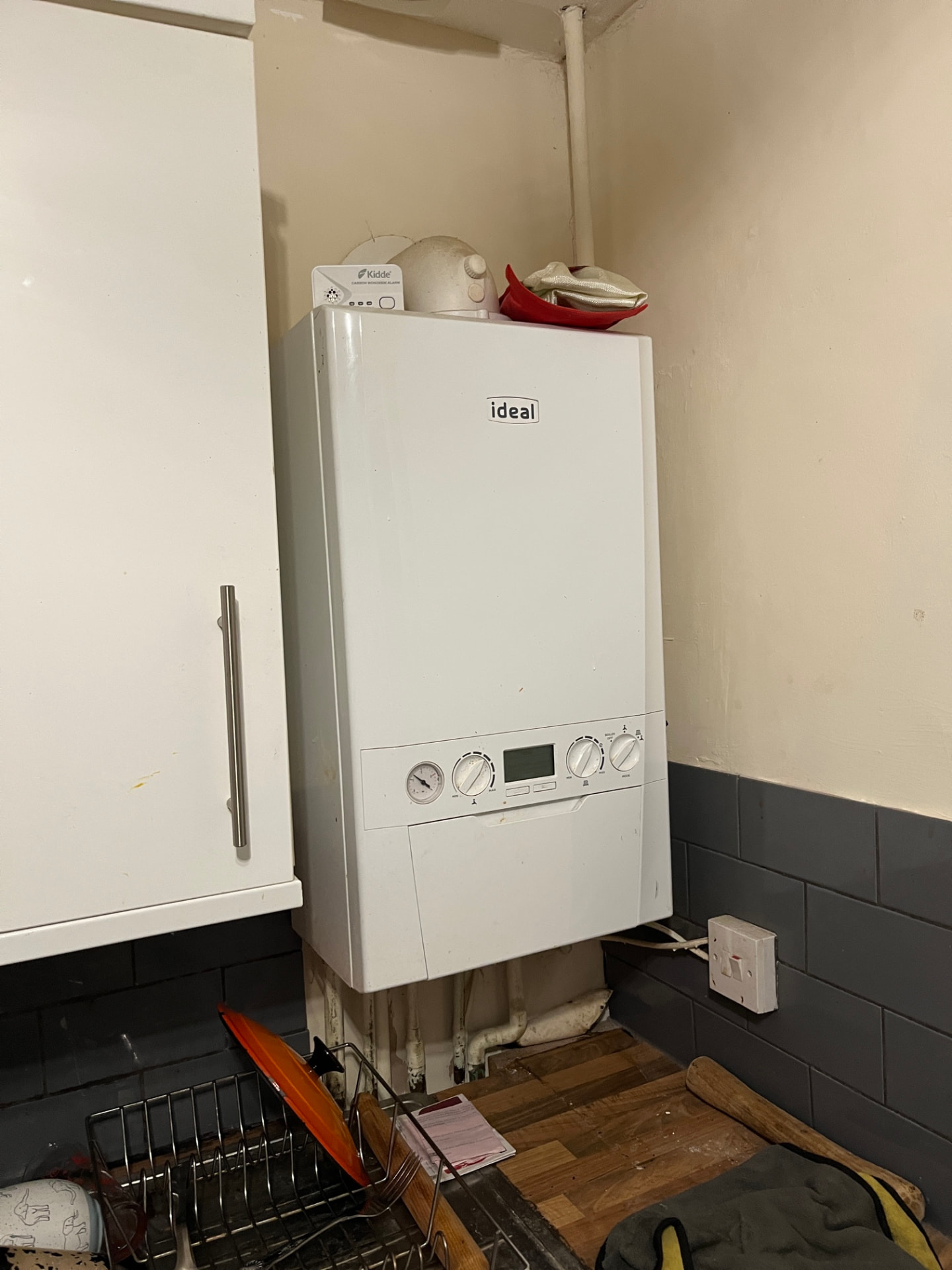 Ideal combi boiler checked as part of a combi boiler service