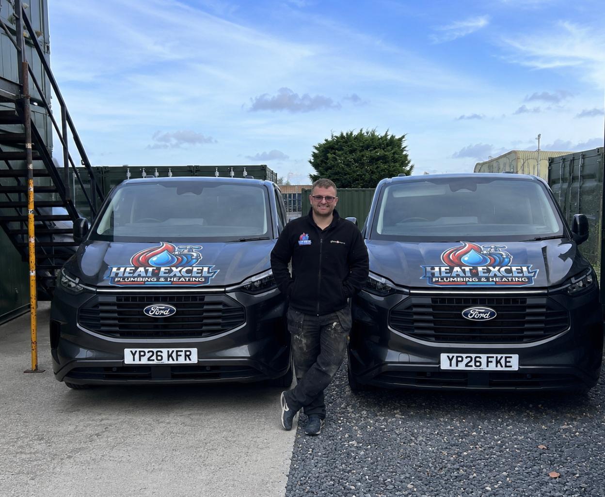 Heat Excel branded Ford vans with a Gas Safe registered boiler engineer